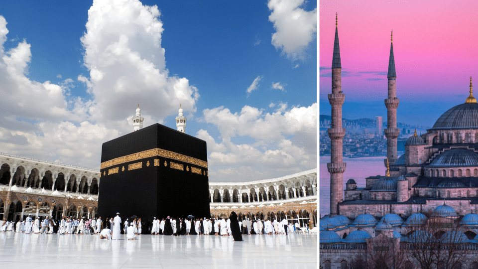 Kaaba in Makkah and Istanbul
